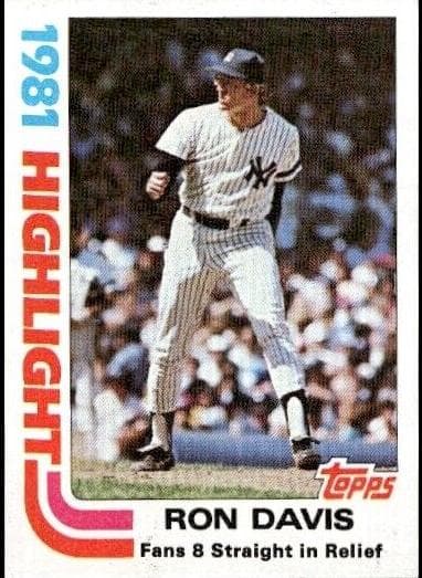 Ron Davis 1982 topps Topps