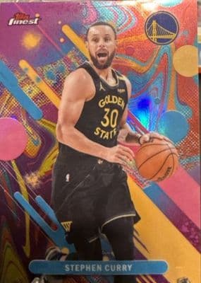 Stephen Curry 2025 topps Topps Finest Common - Purple Refractor