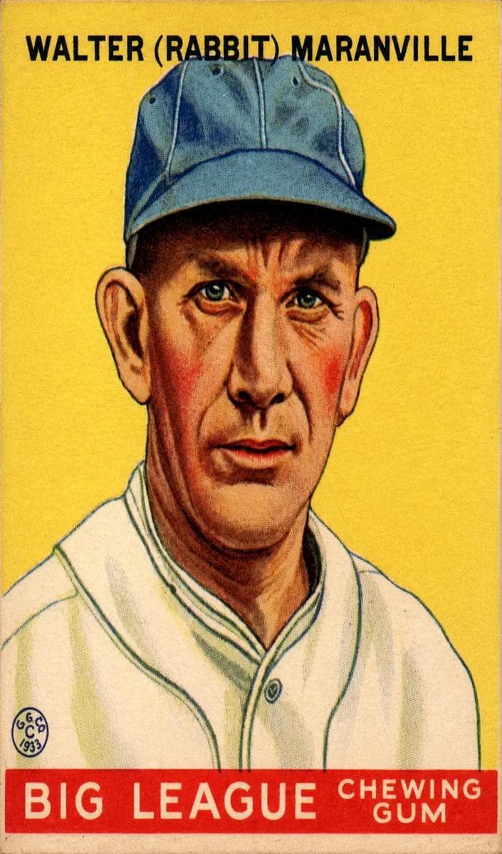 Walter “Rabbit” Maranville 1933 unknown Goudey