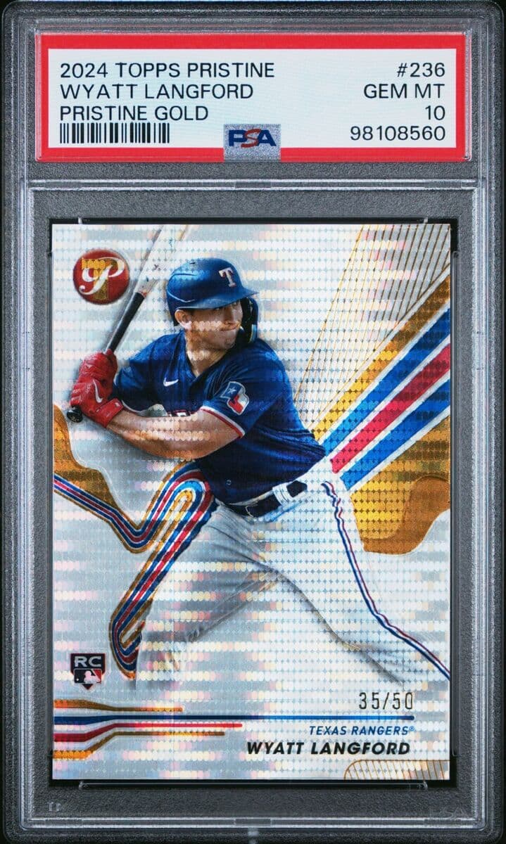 Wyatt Langford 2024 topps Topps Pristine