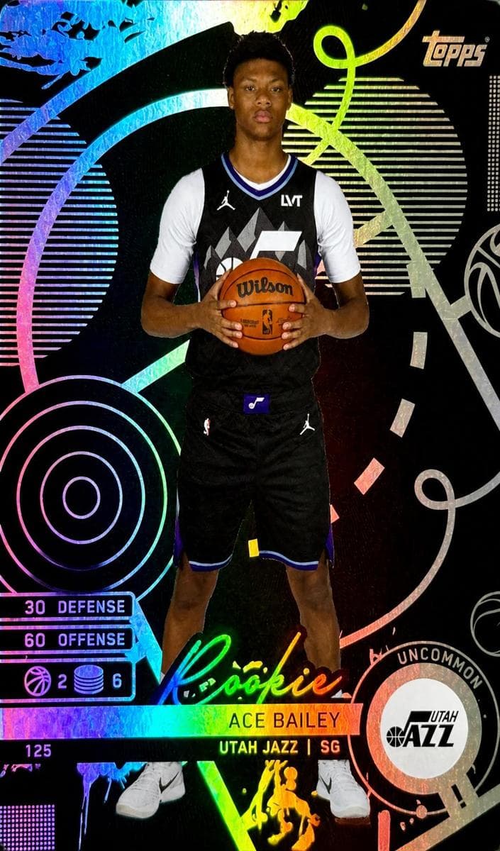 Ace Bailey 2025 topps Match Attax Basketball Uncommon