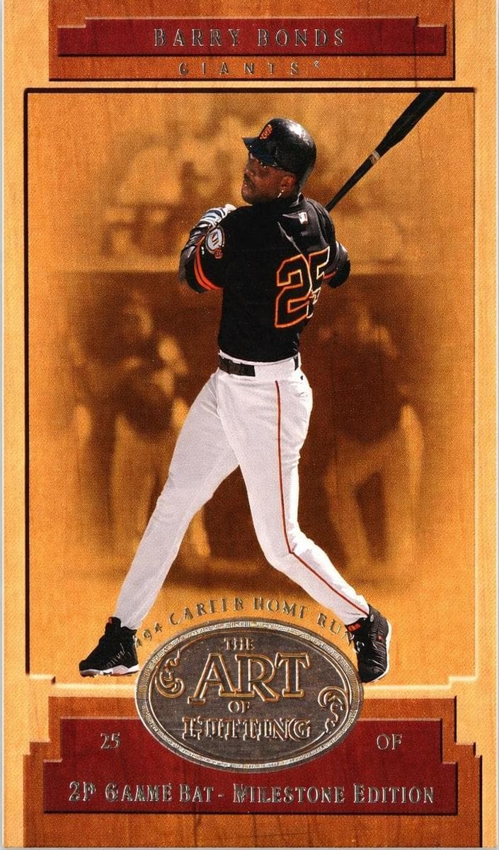 Barry Bonds 2001 unknown SP Game Bat Milestone