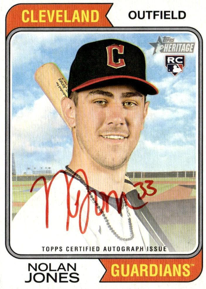 Nolan Jones 2023 topps Topps Heritage