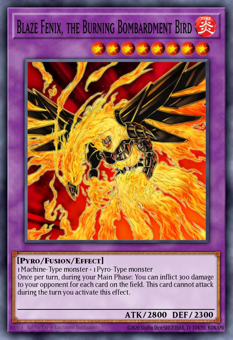 Blaze Fenix, the Burning Bombardment Bird #PRC1-EN012