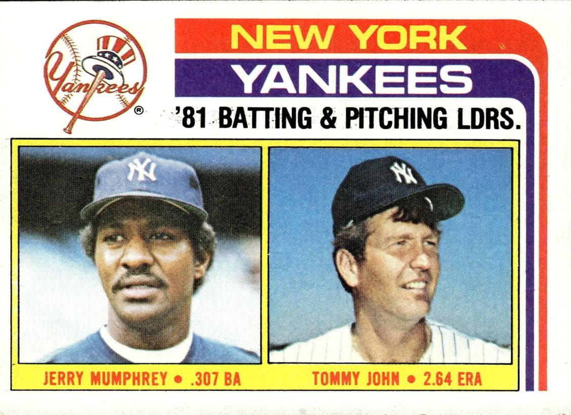 Jerry Mumphrey / Tommy John 1982 topps