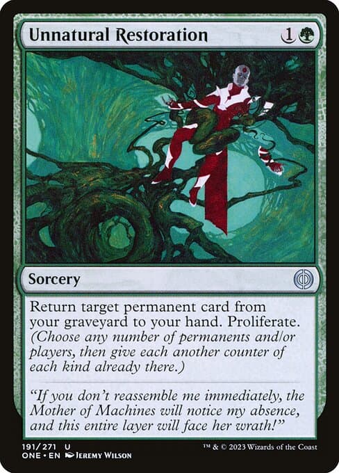Unnatural Restoration 2023 Magic: The Gathering Phyrexia: All Will Be One