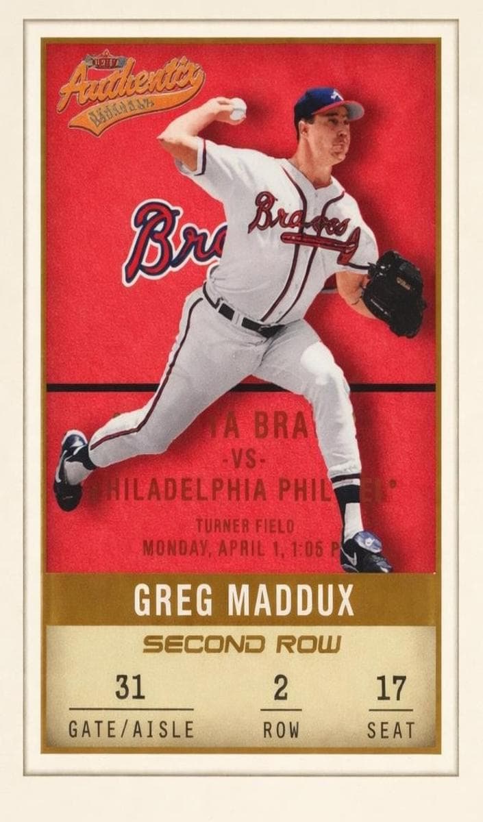 Greg Maddux 2002 fleer Fleer Authentix