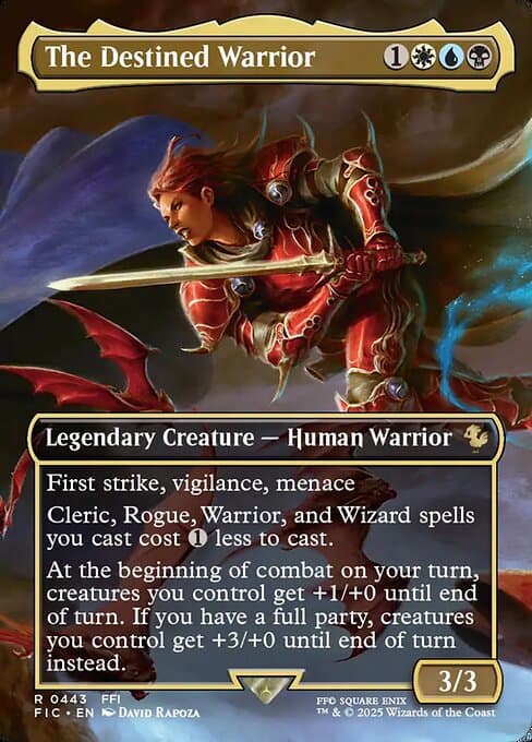 The Destined Warrior 2025 Magic: The Gathering Final Fantasy Commander Borderless