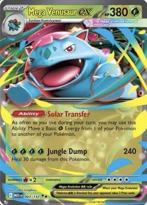 Mega Venusaur ex trading card