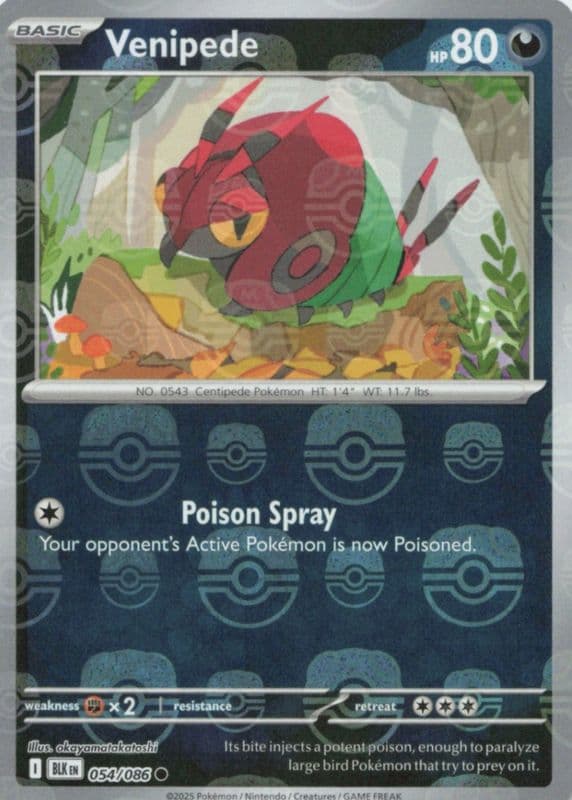 Venipede trading card