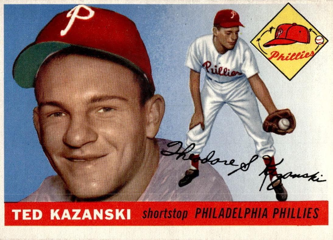 Ted Kazanski 1955 topps Topps