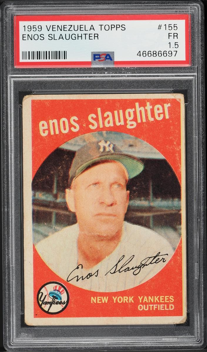 Enos Slaughter 1959 topps Topps Venezuelan