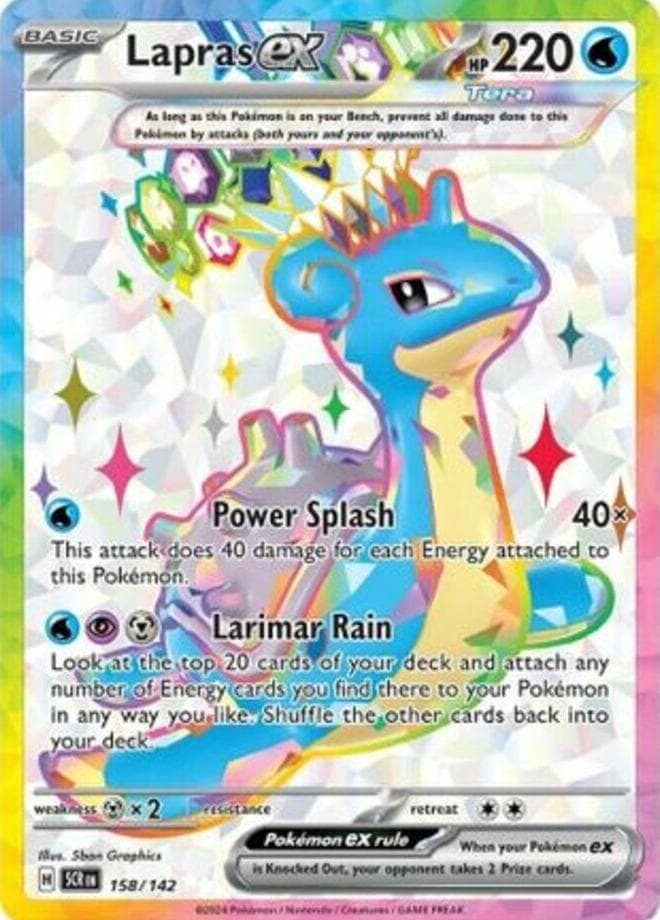 Lapras ex trading card