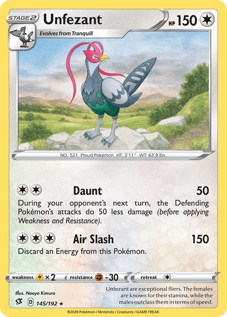 Unfezant 2020 Pokemon Rebel Clash