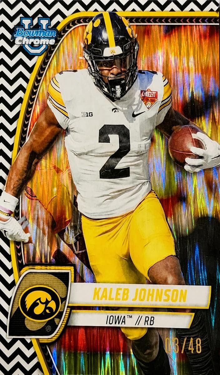 Kaleb Johnson 2024 bowman Bowman University Chrome