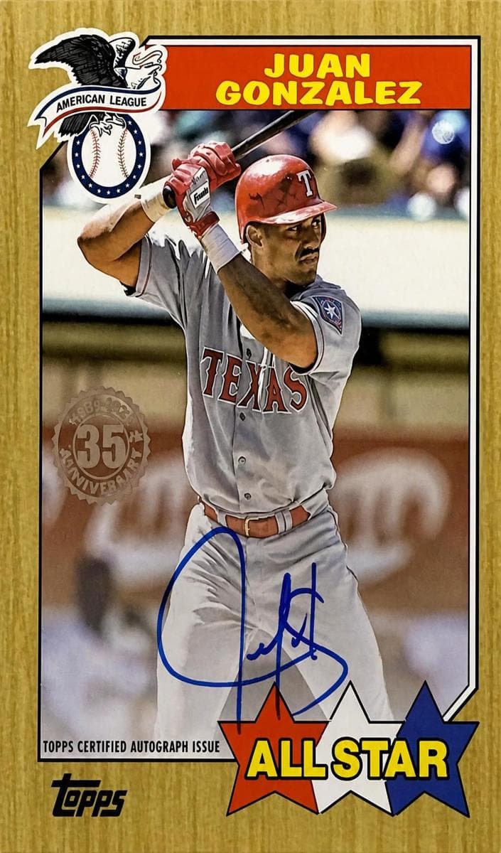 Juan Gonzalez 2022 topps Topps Update
