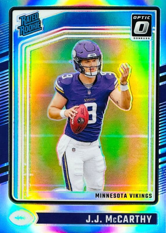 JJ McCarthy trading card