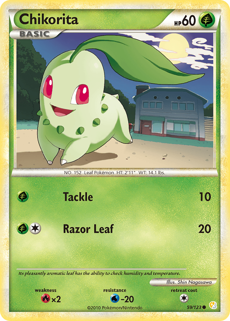 Chikorita 2010 Pokemon HeartGold & SoulSilver Reverse Holo