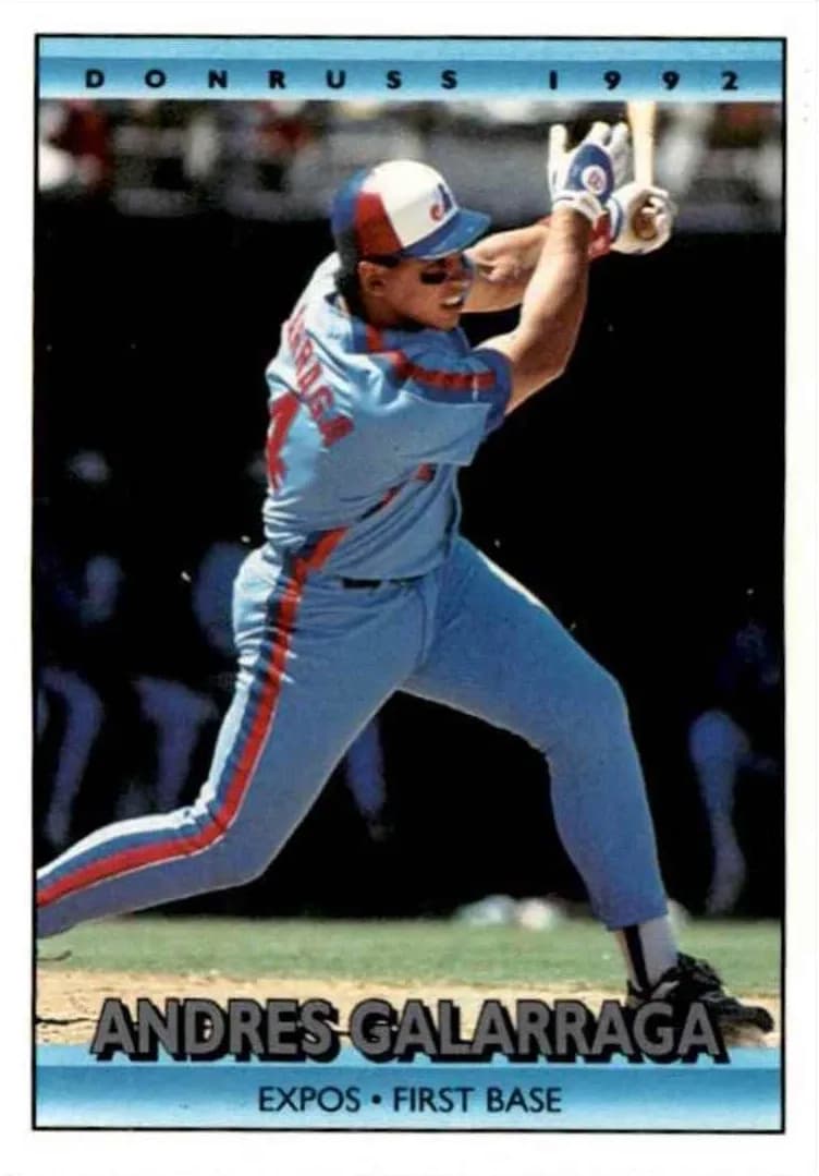 Andres Galarraga 1992 panini Donruss