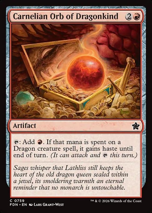 Carnelian Orb of Dragonkind 2024 Magic: The Gathering Foundations