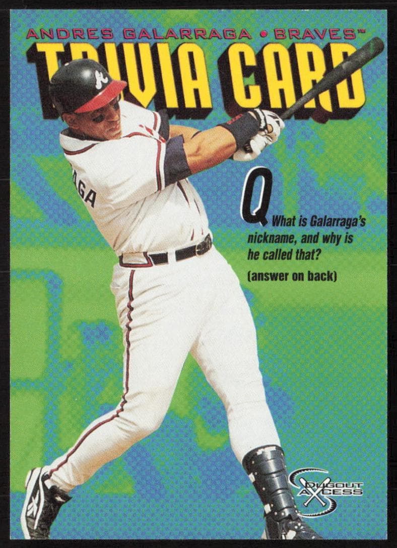 Andres Galarraga 1998 skybox Dugout Axcess