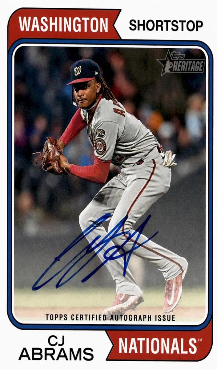 CJ Abrams 2023 topps Topps Heritage