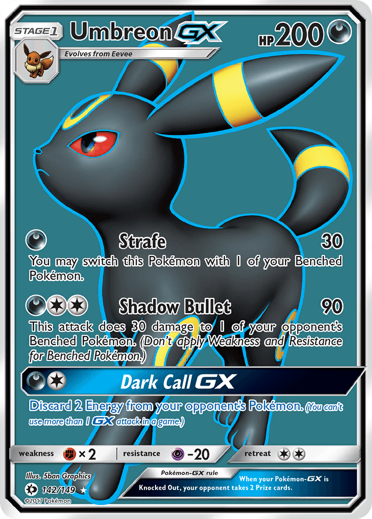 Umbreon GX 2017 Pokemon Sun & Moon