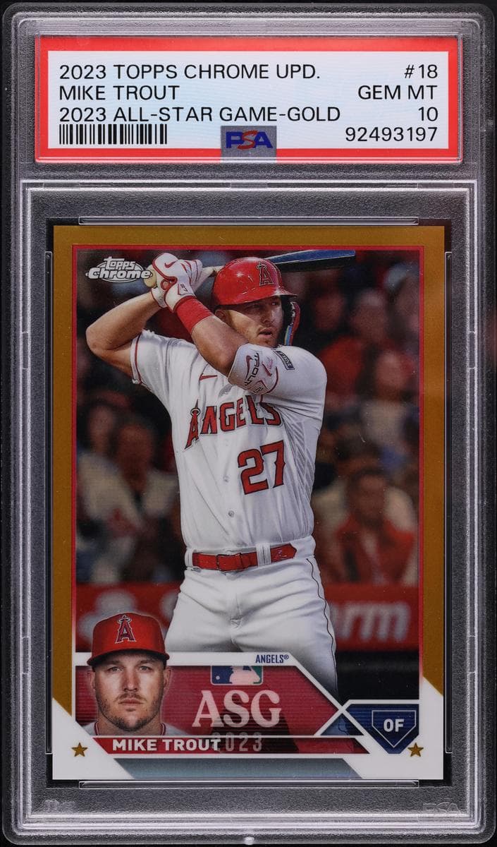 Mike Trout 2023 topps Topps Chrome Update