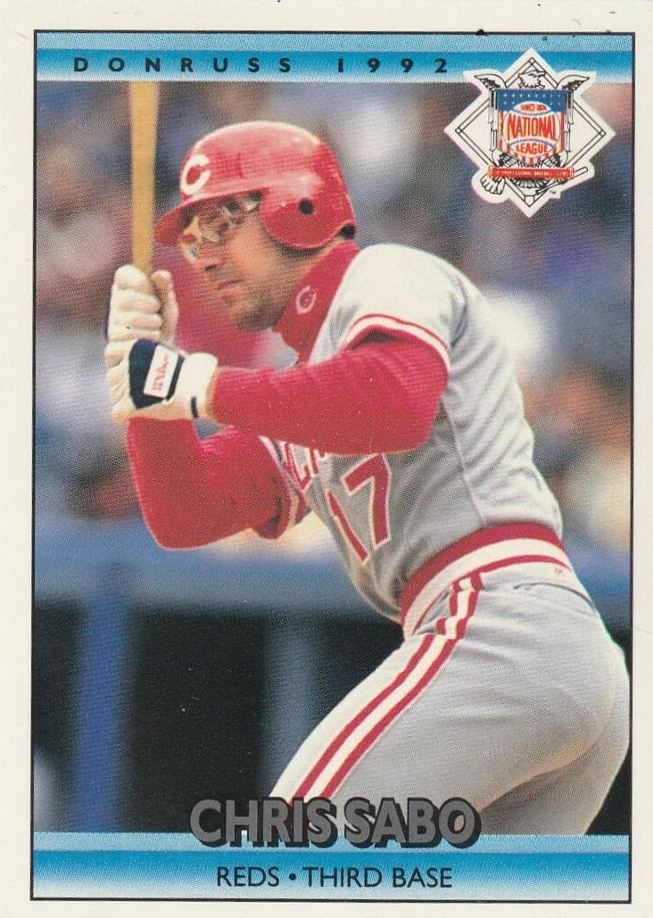 Chris Sabo 1992 panini Donruss