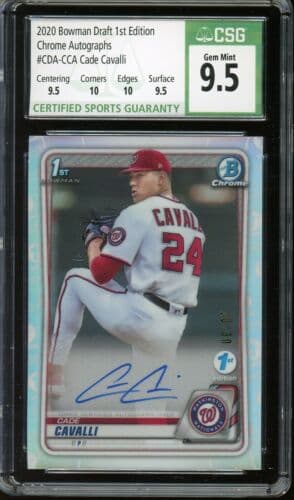 Cade Cavalli 2020 bowman Bowman Draft