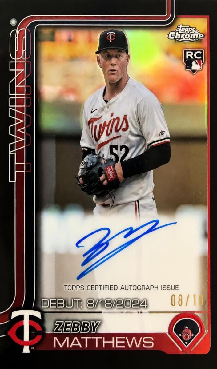 Zebby Matthews 2025 topps Topps Chrome Update