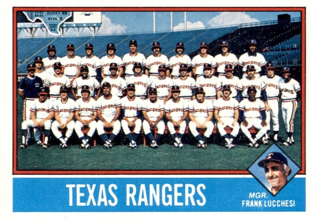Texas Rangers / Frank Lucchesi 1976 topps Topps