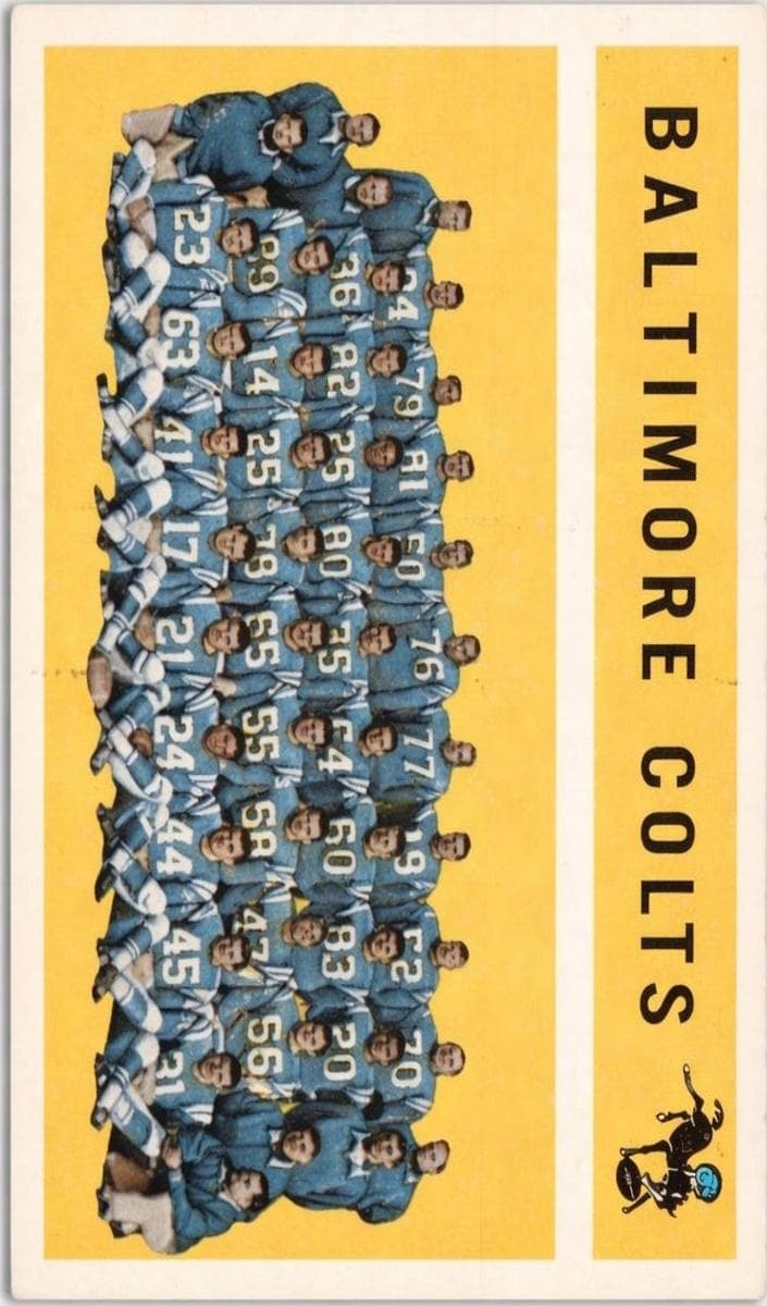 Baltimore Colts 1960 topps