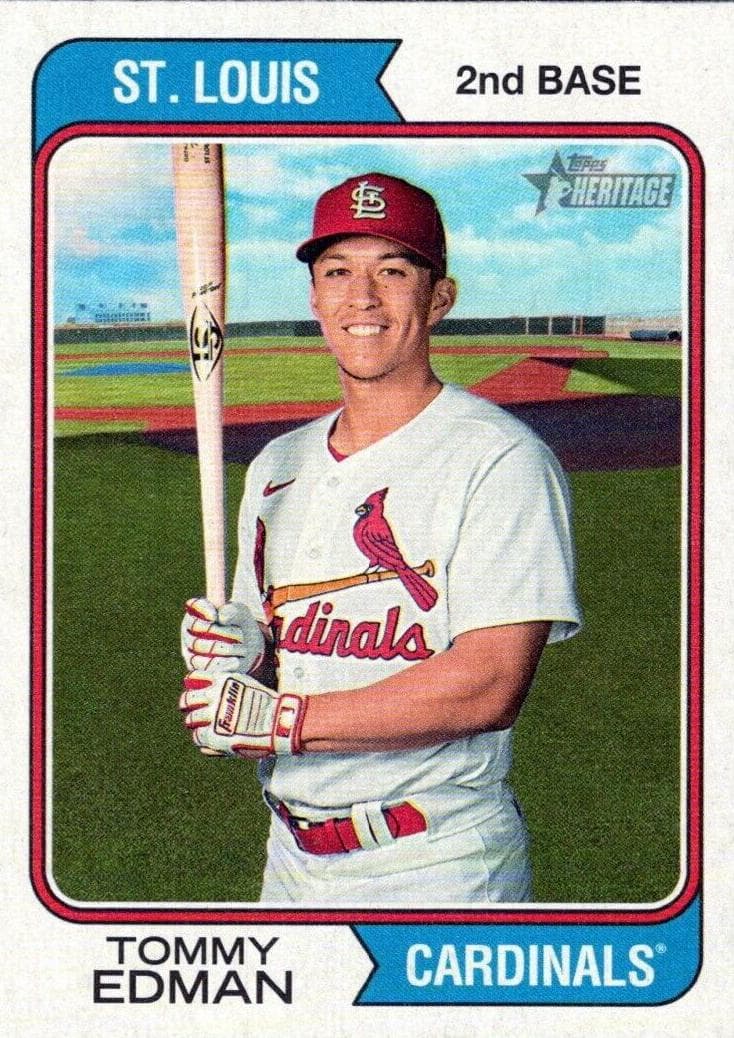 Tommy Edman 2023 topps Topps Heritage