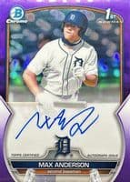 Max Anderson trading card