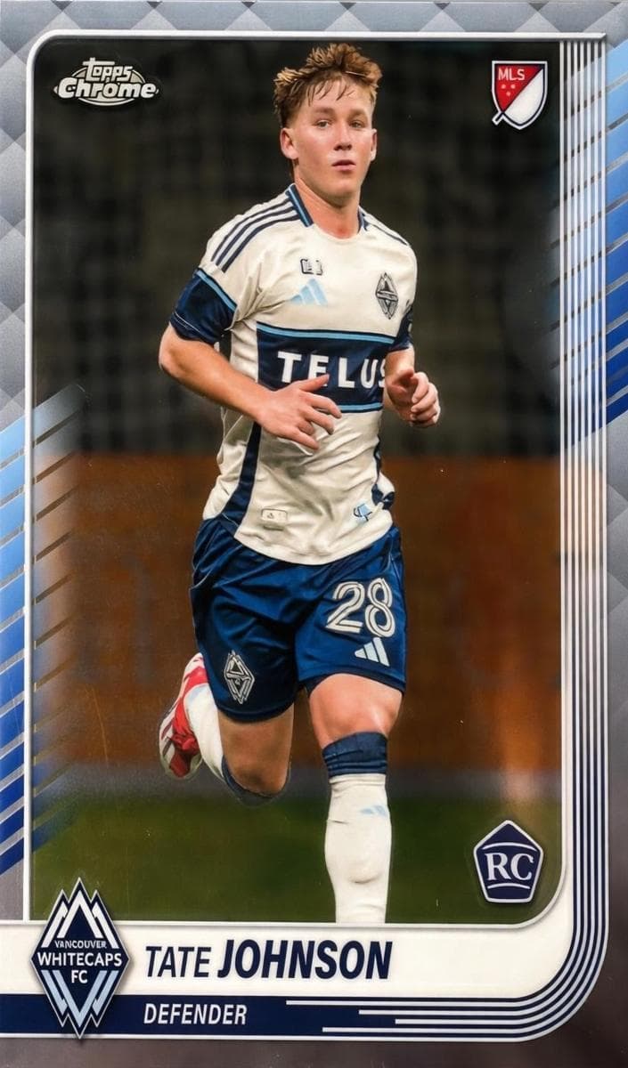 Tate Johnson 2025 Chrome Mls rookie card