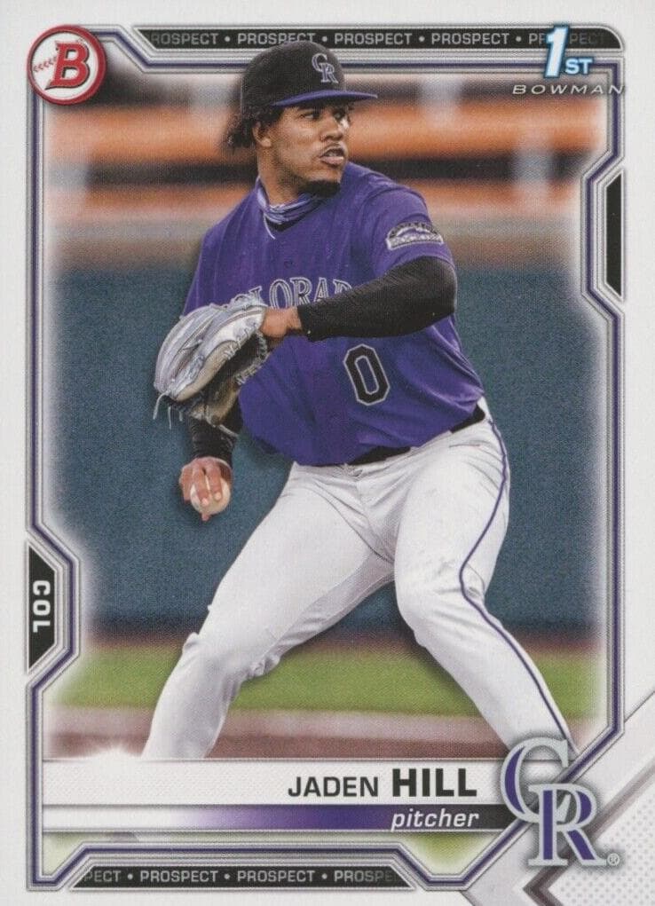 Jaden Hill 2021 bowman Bowman Draft