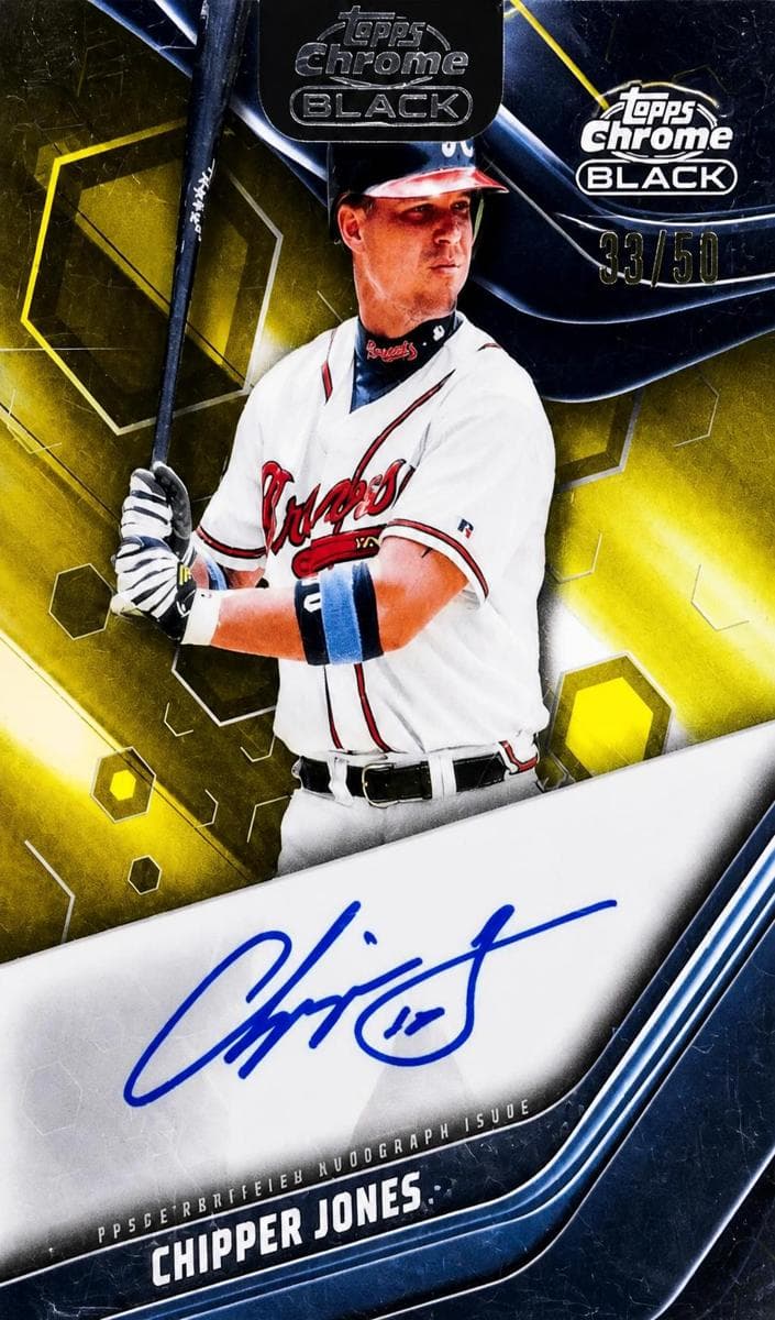 Chipper Jones 2023 topps Topps Chrome Black