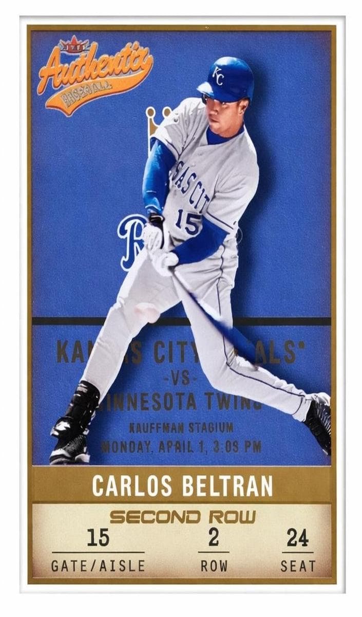 Carlos Beltran 2002 fleer Fleer Authentix