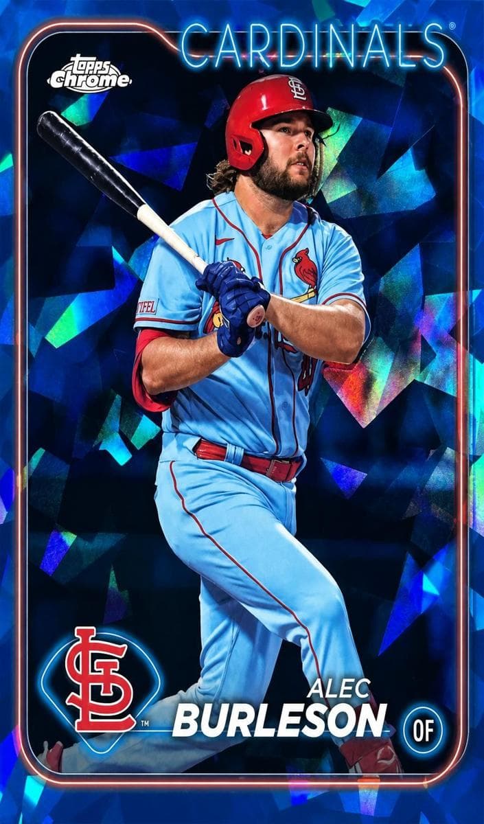 Alec Burleson 2024 topps Topps Chrome Update Sapphire Edition