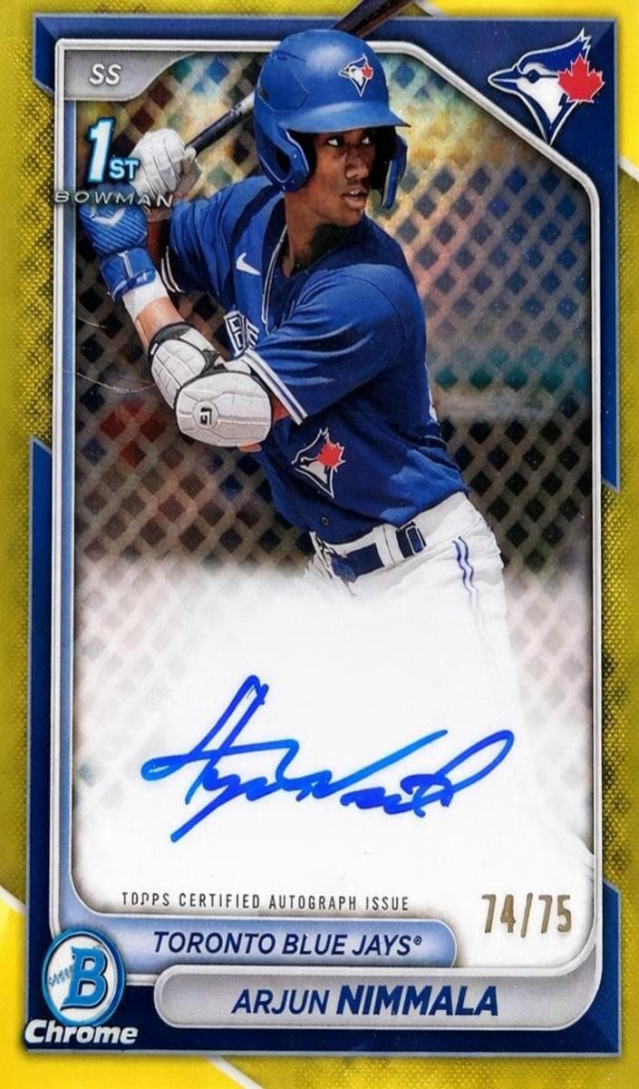 Arjun Nimmala 2024 bowman Bowman Chrome Prospects