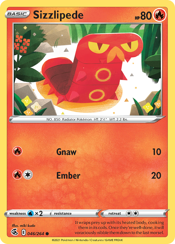 Sizzlipede 2024 Pokemon Korean Wild Force