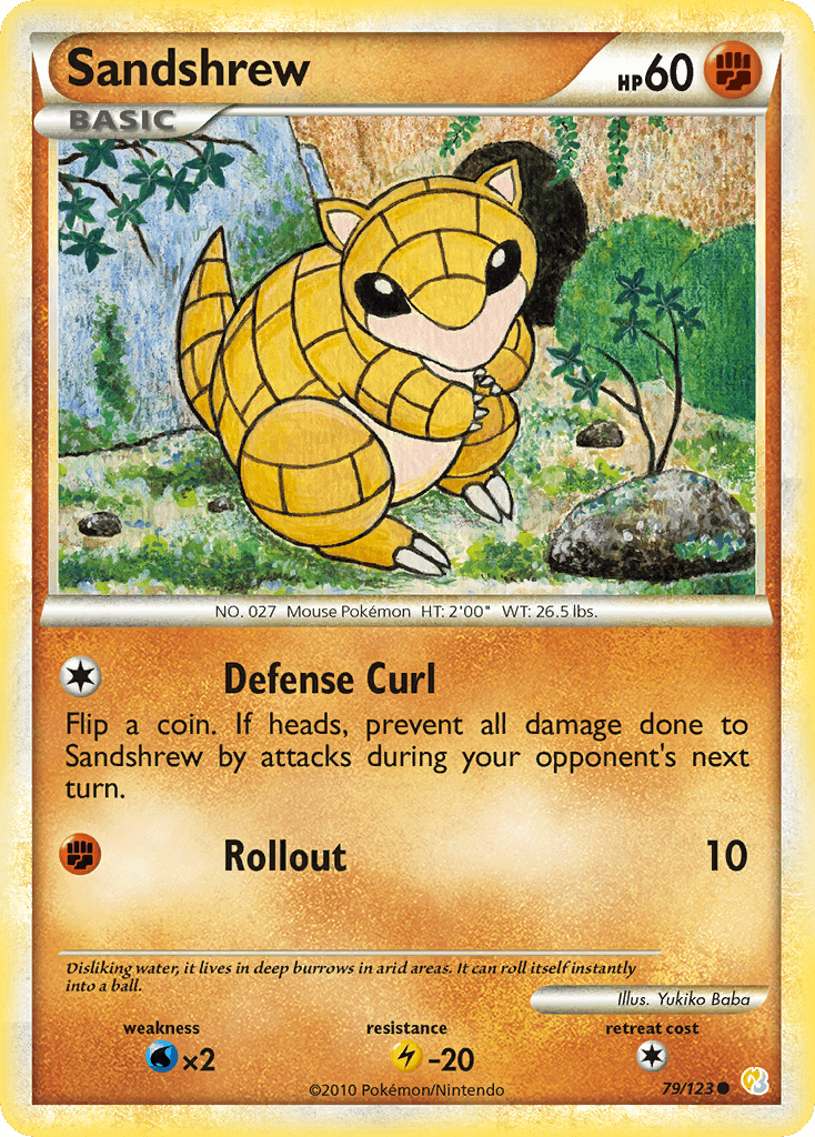 Sandshrew 2010 Pokemon HeartGold & SoulSilver