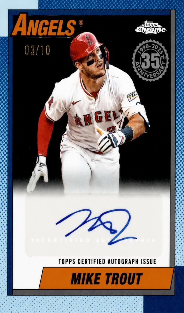 Mike Trout 2024 topps Topps Chrome Black