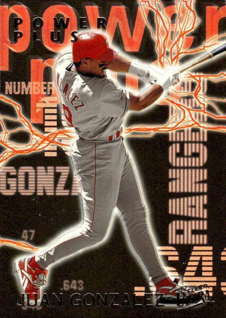 Juan Gonzalez 1997 panini Donruss