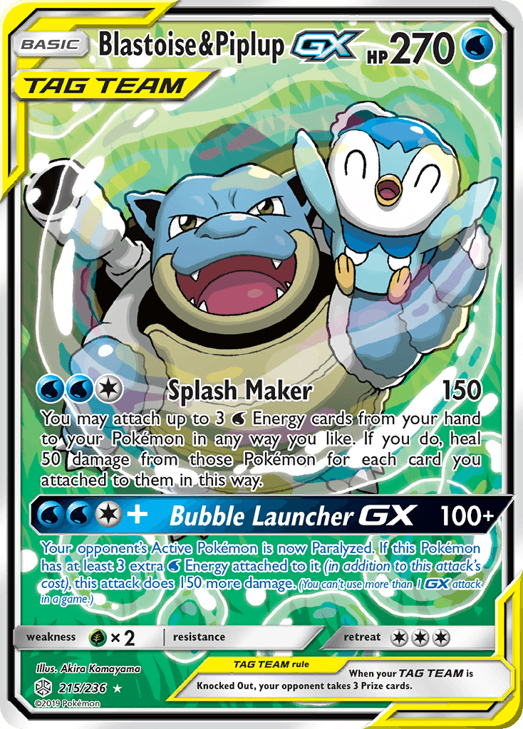 Blastoise & Piplup GX 2019 Pokemon