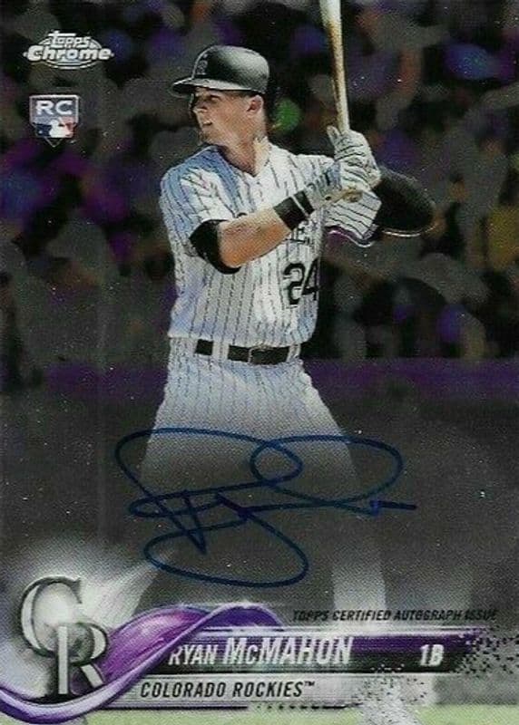 Ryan McMahon 2018 topps Topps Chrome Rookie Auto