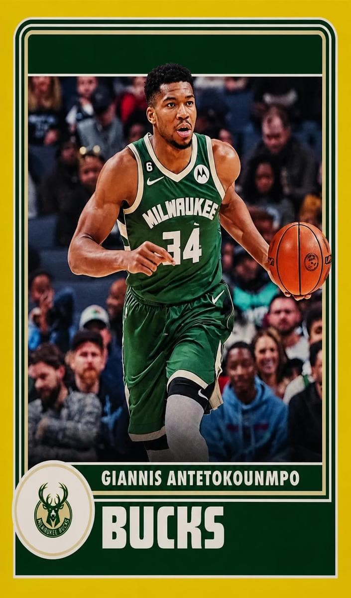 Giannis Antetokounmpo 2023 panini Hoops Premium Stock