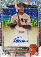 Josuar Gonzalez 2025 bowman Bowman Chrome Prospect Auto (1st)