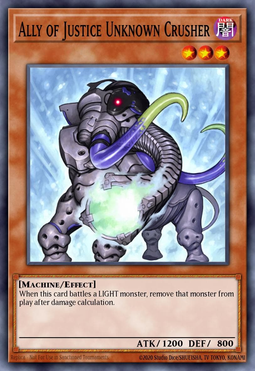 Ally of Justice Unknown Crusher 2010 Yu-Gi-Oh!